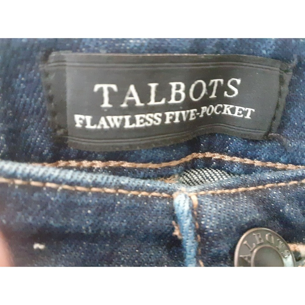 Talbots Womens Boot Cut Jeans  dark wash 5 pockets stretch sz 8